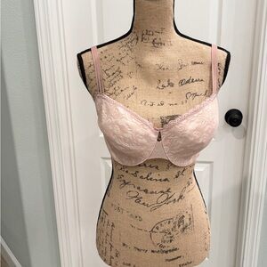 Soma Pink Lace Enticing Lift Balconette Bra